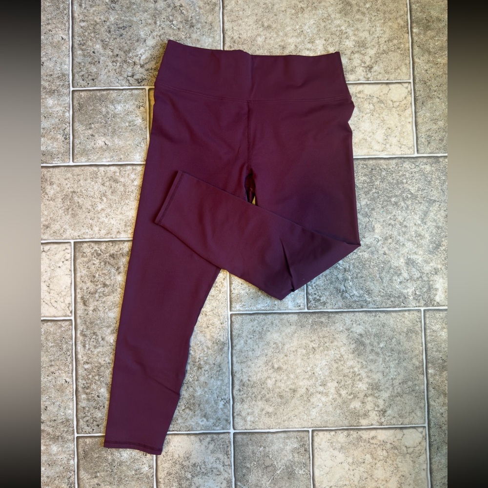 Fabletics Boost PowerHold High-Waisted 7/8 Rust/Dusty Cedar/Pearl Pink Legging